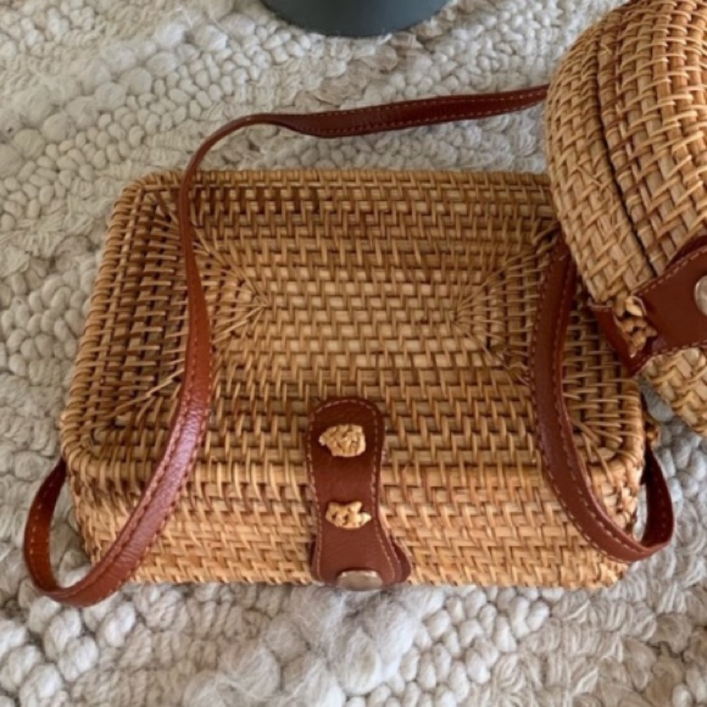 🌾 Hand picked Rattan Straw crossbody bag - Picture 5 of 8